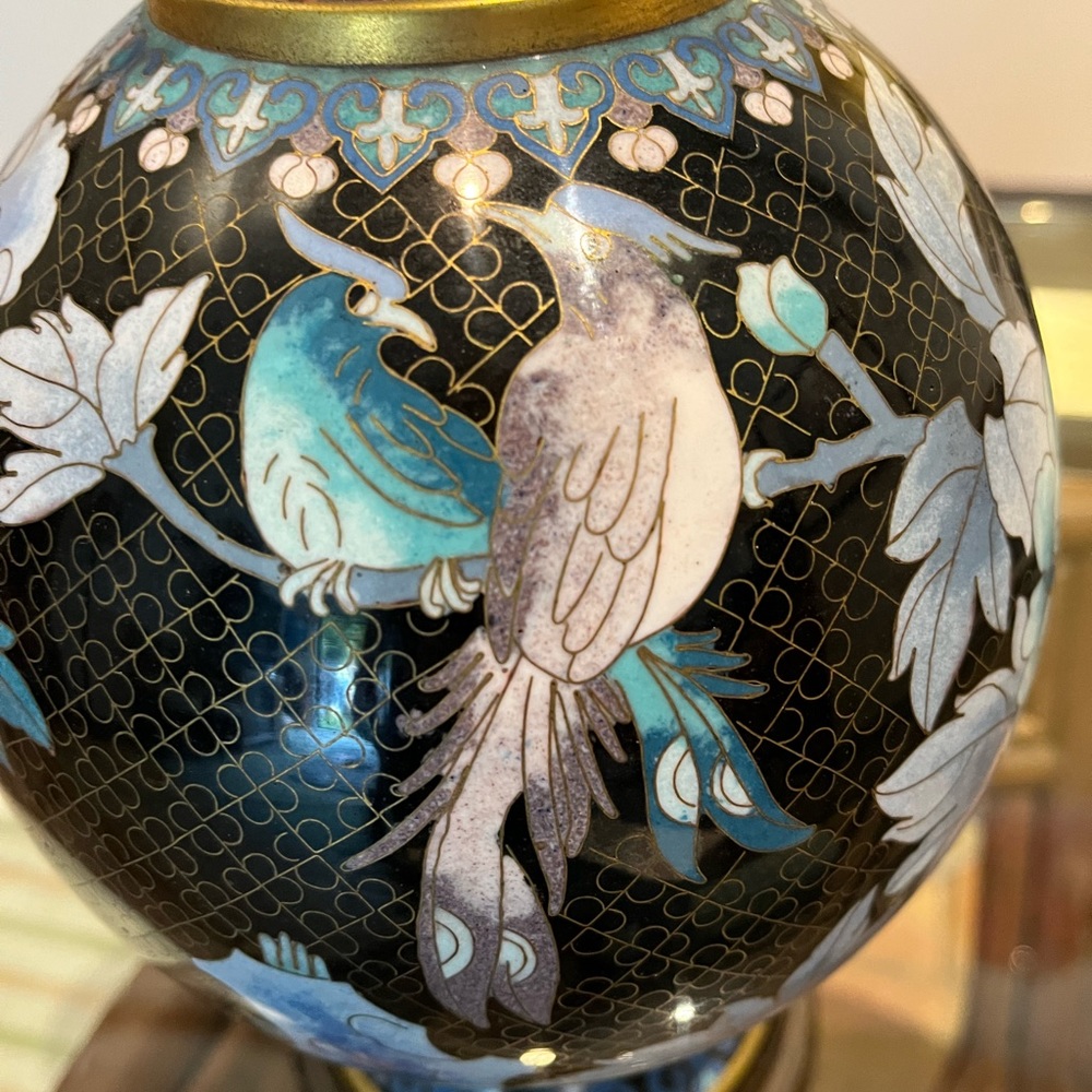 Cloisonné vases perfect condition.